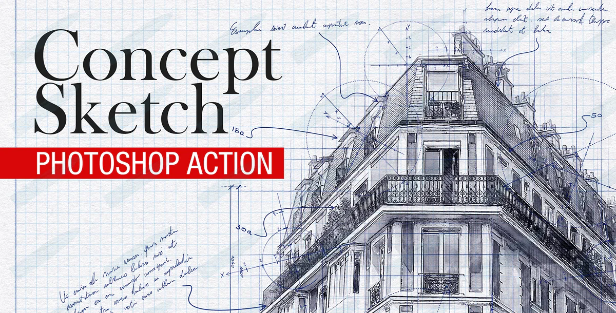 Concept Sketch - Photoshop Action
